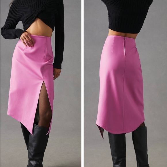 Anthropologie Dresses & Skirts - Anthropologie Maeve Faux Leather Midi Skirt, Size 10